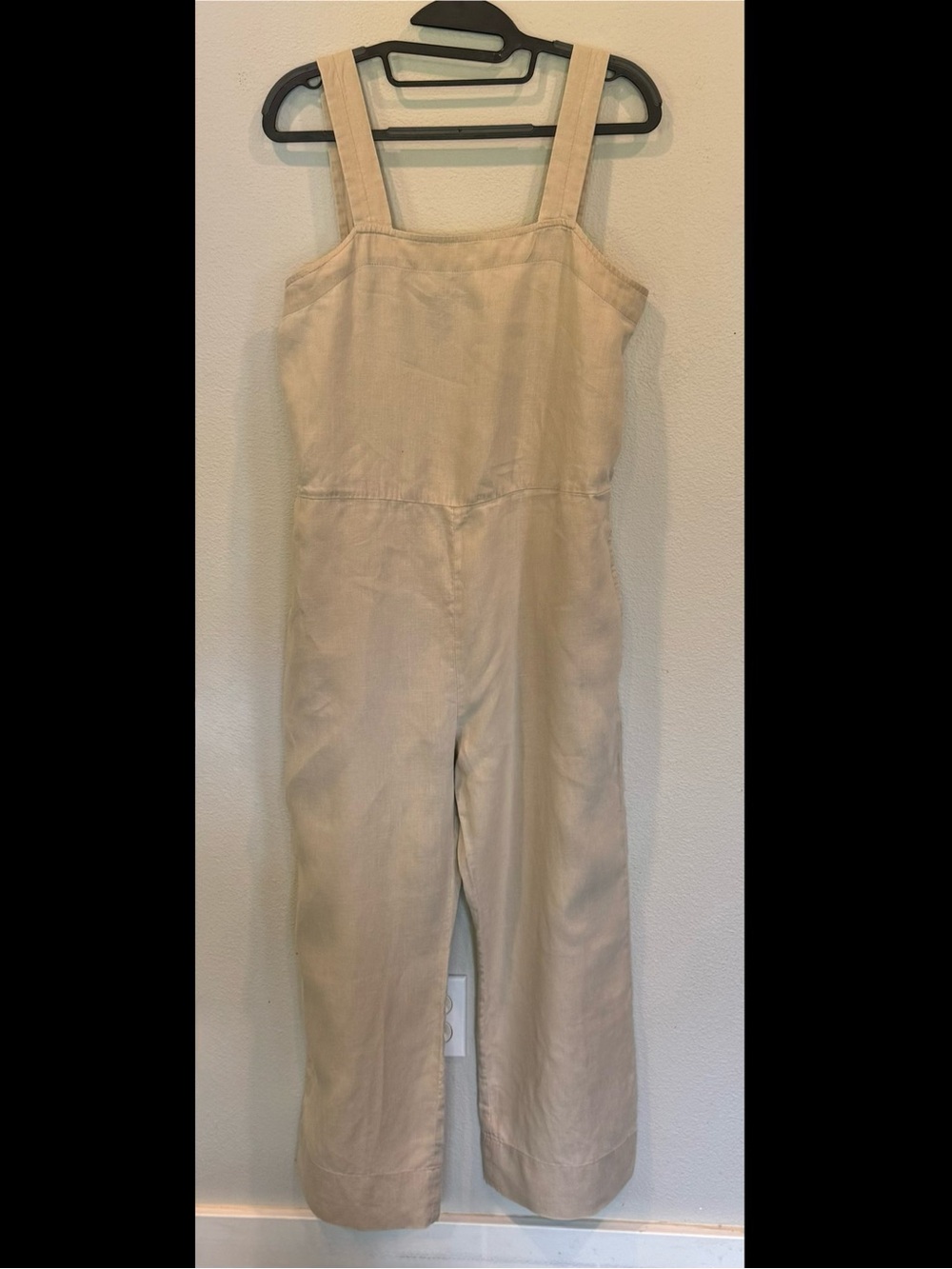 Quince 100% European Linen Square Neck Jumpsuit Small No Belt Resort Cruise